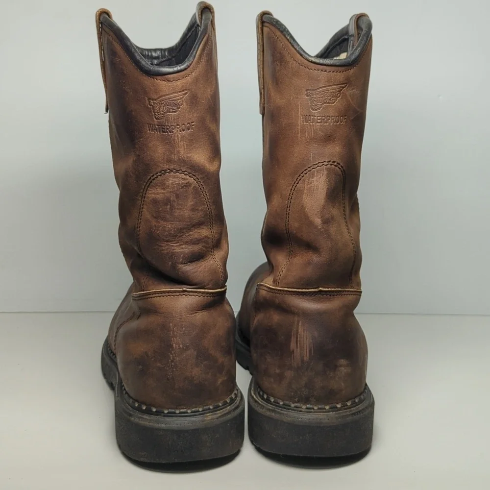 Red Wings Pecos western style pull on work boot men's size 12H (Wide)